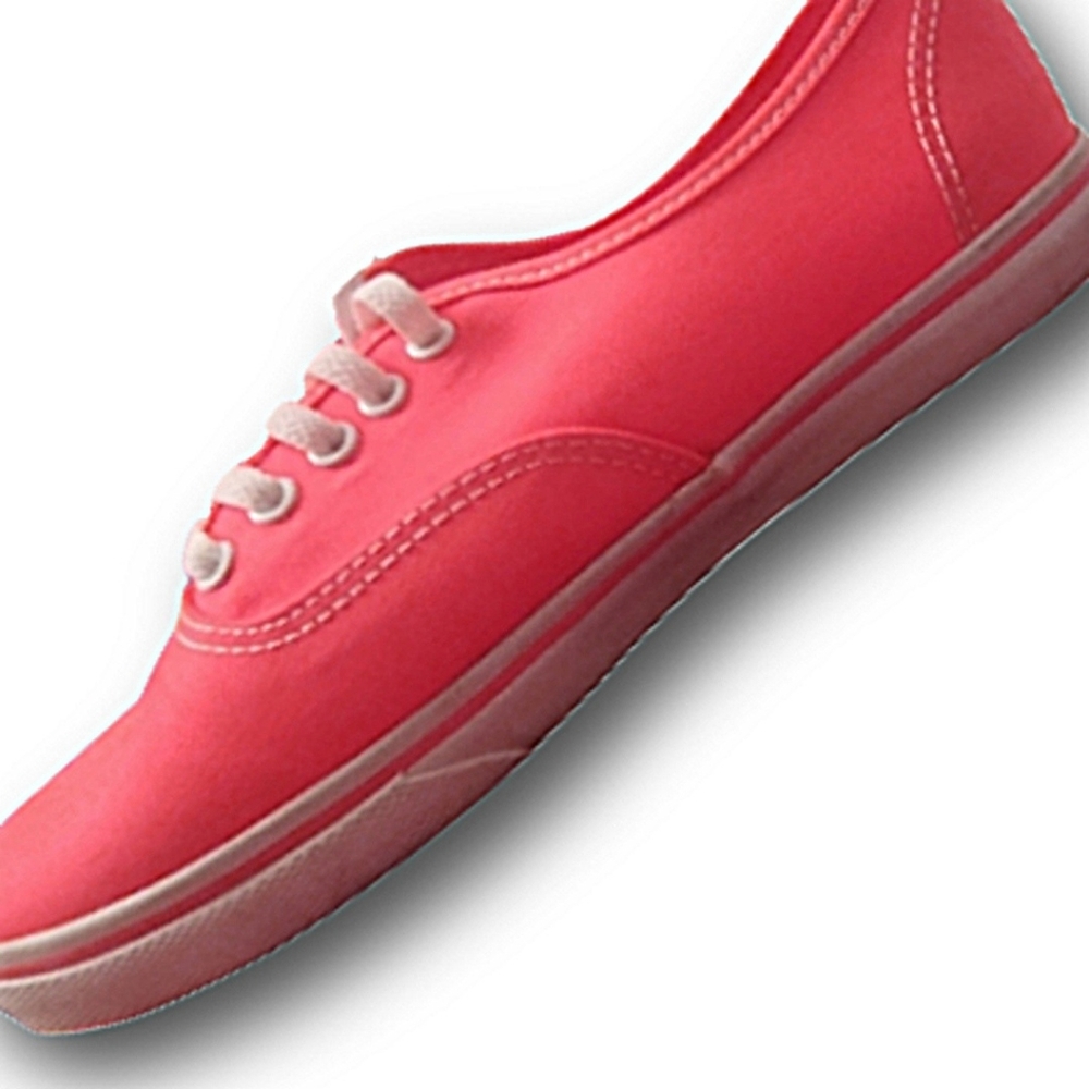 Vans Unisex Authentic Lo Pro Neon Coral Sneakers Women Sz 8 Men Sz 6.5 - Picture 3 of 14